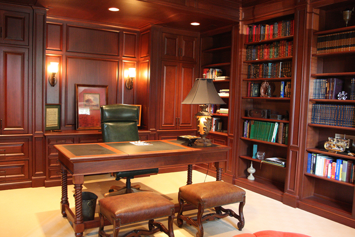 Cherry finished bookcases