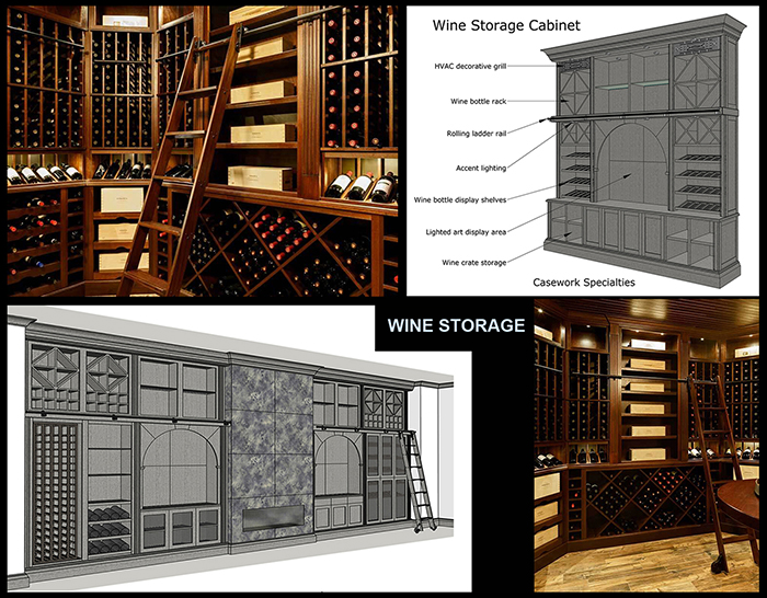 wine cellar shelves