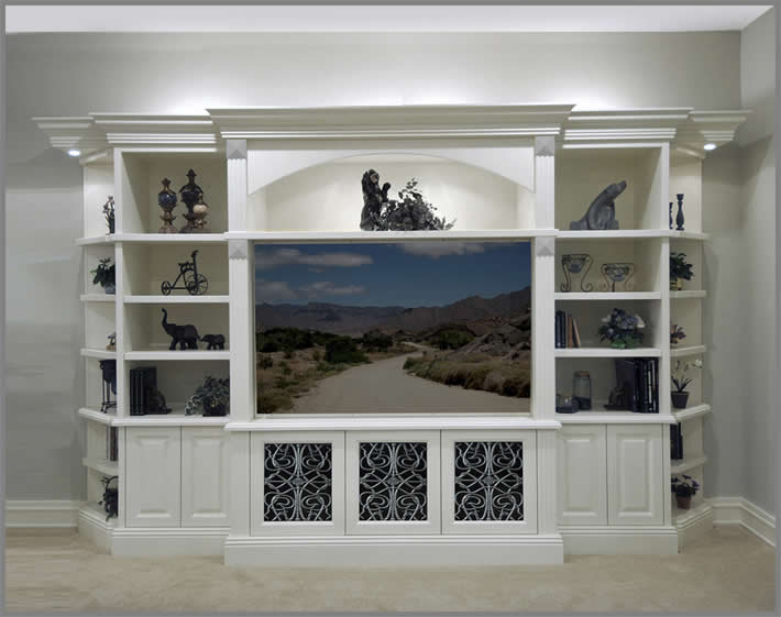 White custom home theater